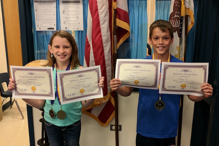 <p>HWS National Honor Roll and Team Medal winners Sophia Jech and Chase Osborne.</p>
