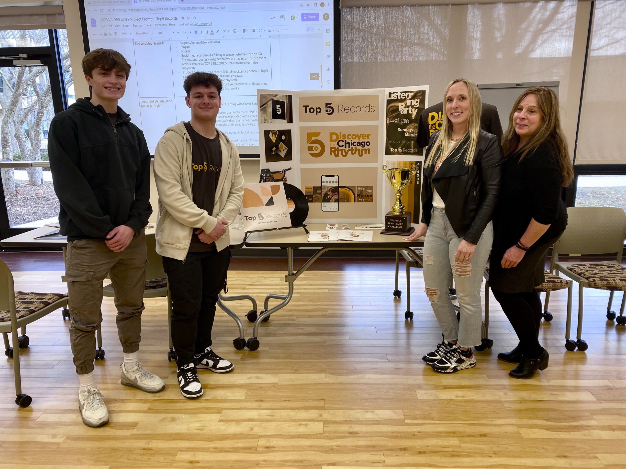 <p>Eric Perkins, Lucas Rohan, and their mentors.</p>