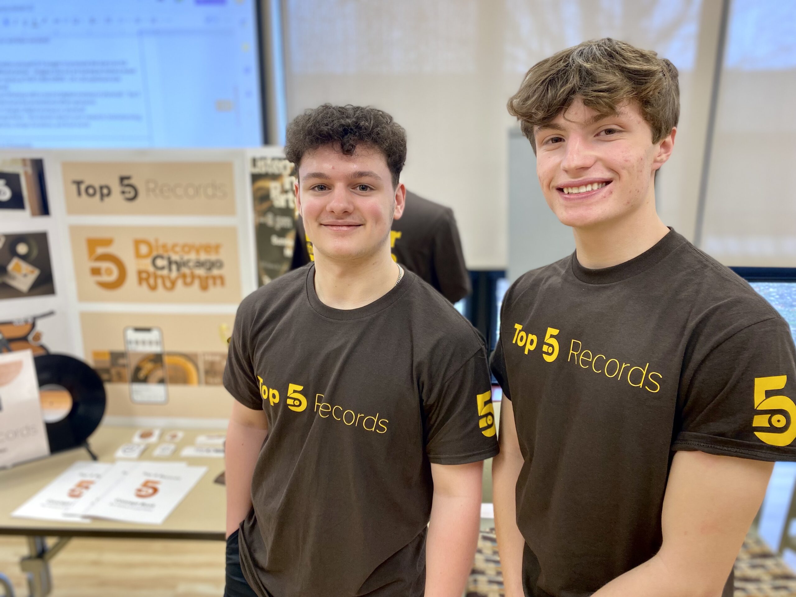 <p>BHS Seniors Lucas Rohan and Eric Perkins</p>