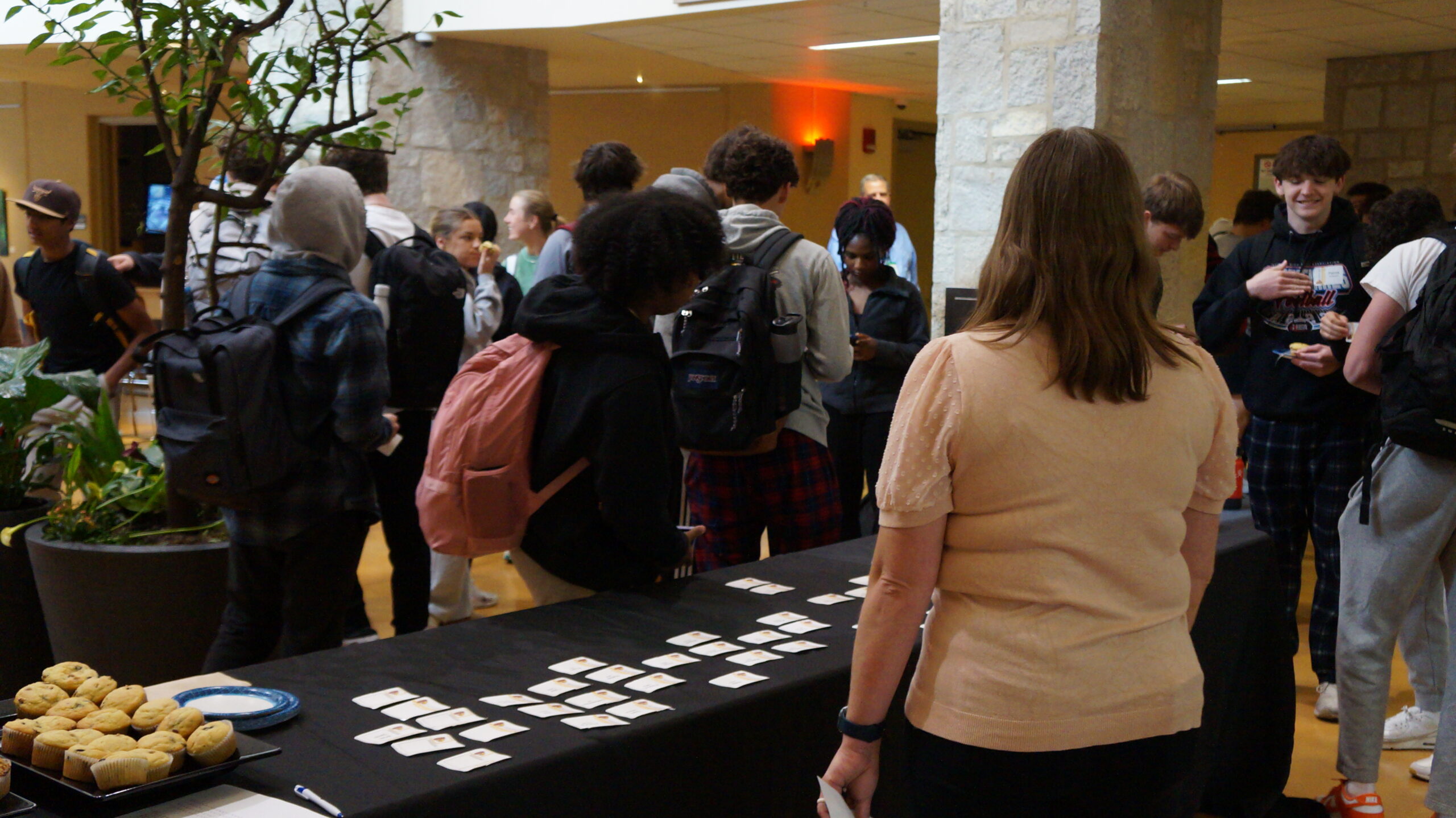 <p>Students Checking In</p>