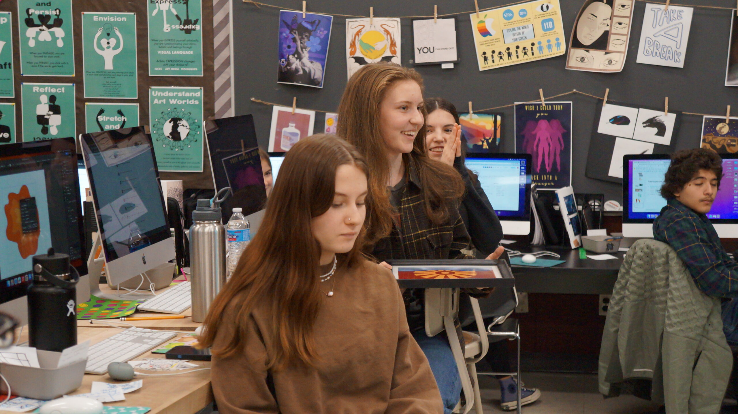 <p>Rachel immediately following announcement that she had won.</p>
